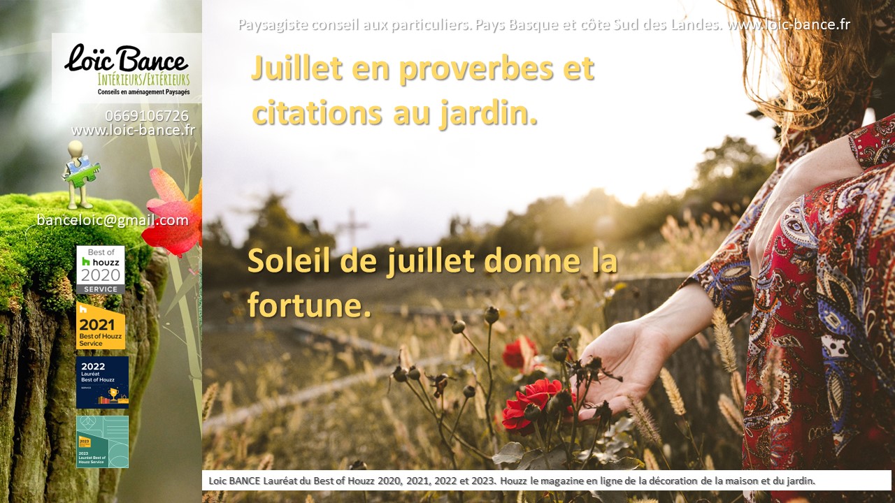 Paysagiste Bayonne Juillet 2024 proverbes et citations au jardin